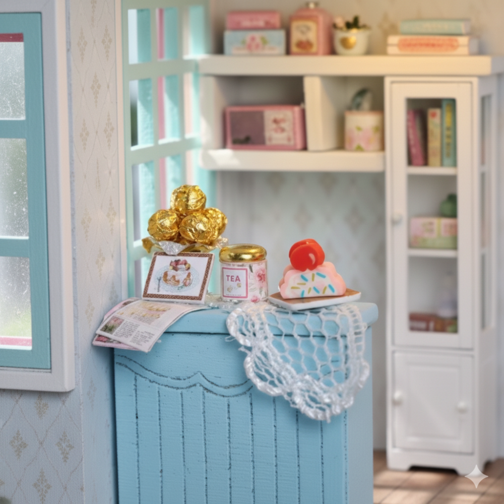 Kit Maison Miniature – Café Douceurs & Milk Tea