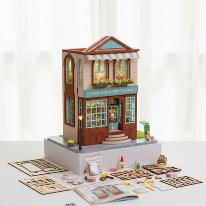 Kit Maison Miniature – Café Douceurs & Milk Tea