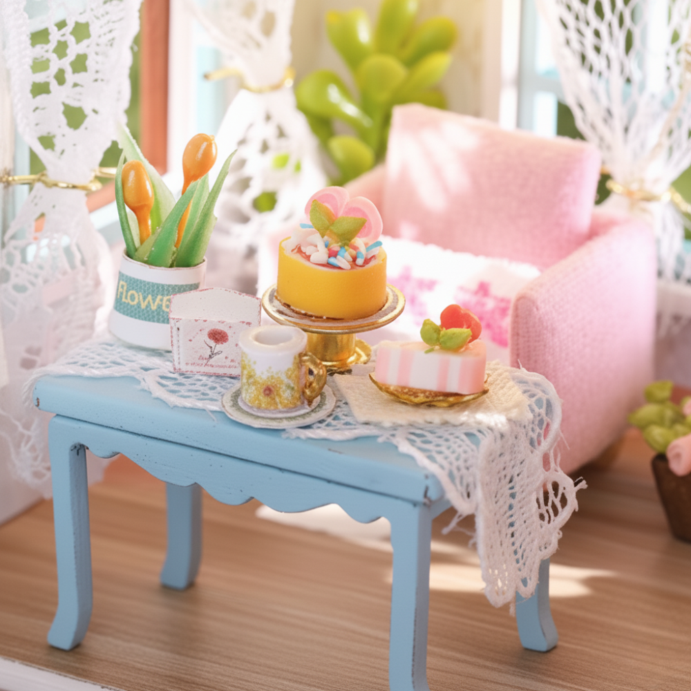 Kit Maison Miniature – Café Douceurs & Milk Tea